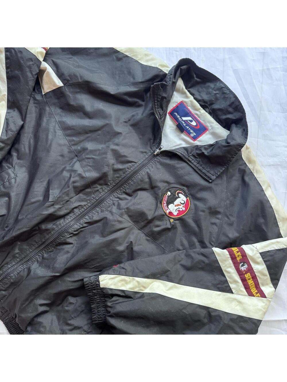 Vintage Pro Player Florida State Seminoles Full Zip Windbreaker Jacket Mens M